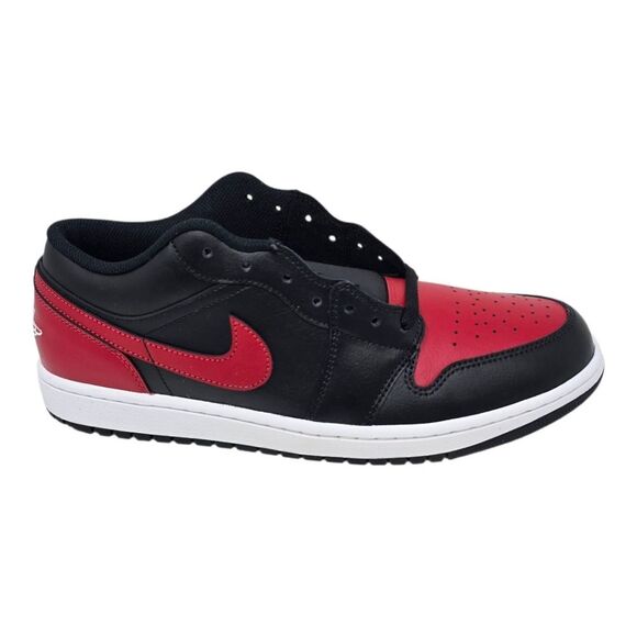 Nike Air Jordan 1 Low Bred Twist Black Red White 553558-067 Size 11.5 Brand New - Picture 1 of 8